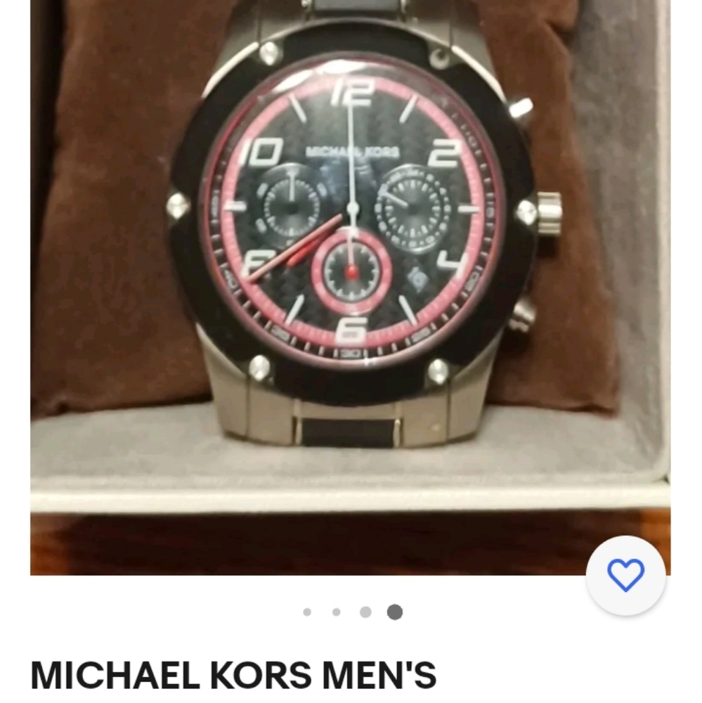 MICHAEL KORS MEN'S CHRONOGRAPH MK8474 - Red, Black, Silver